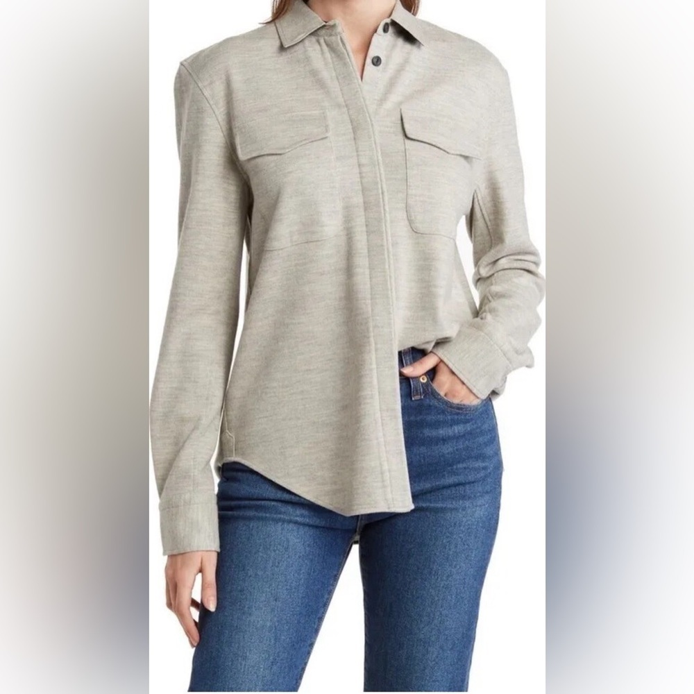 Rag & Bone Luisa Wool Pocket shirt